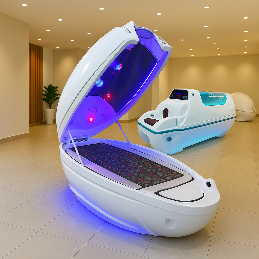 biowellness pods -in showroom quantum energy wellness bed Pod